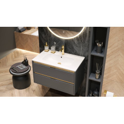 Excellent PI bateria umywalkowa stojąca  złoty połysk