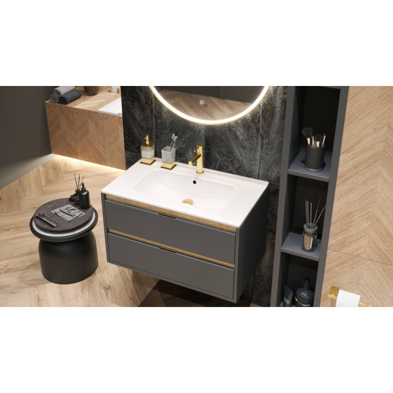 Excellent PI bateria umywalkowa stojąca  złoty połysk