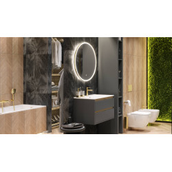 Excellent PI bateria umywalkowa stojąca  złoty połysk