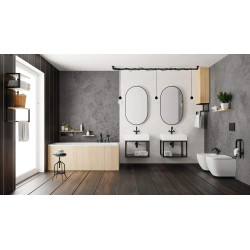 Nowoczesna Konsola Łazienkowa Nero 50x50 cm z Matowej Stali Nierdzewnej - Elegancja i Styl