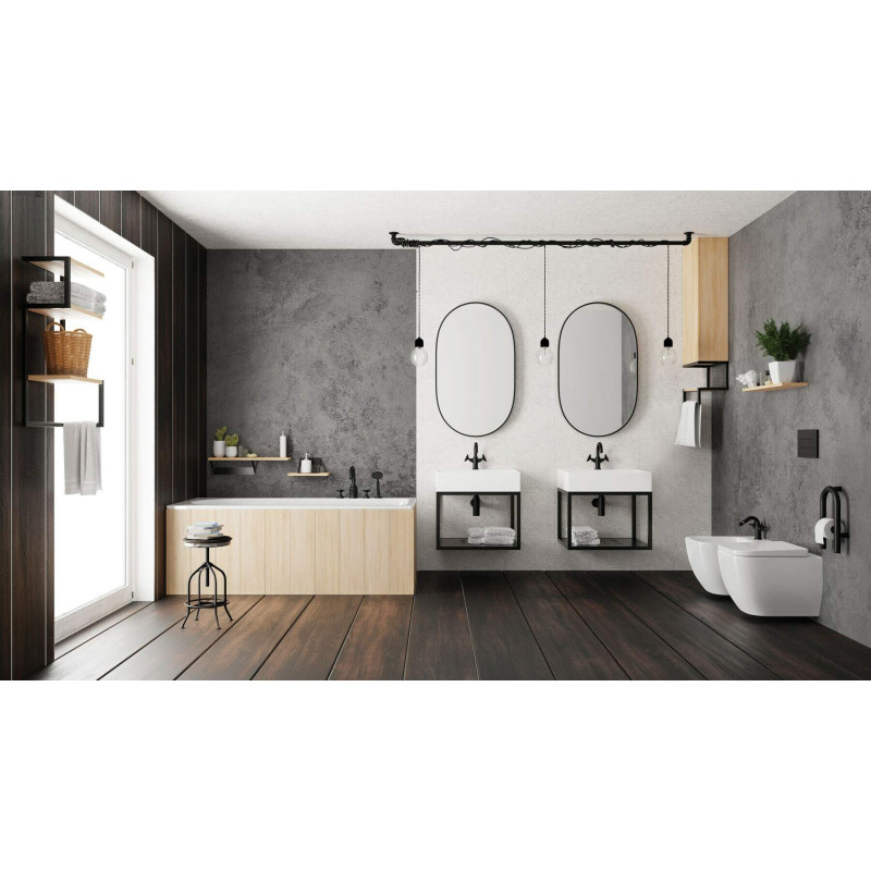 Nowoczesna Konsola Łazienkowa Nero 50x50 cm z Matowej Stali Nierdzewnej - Elegancja i Styl