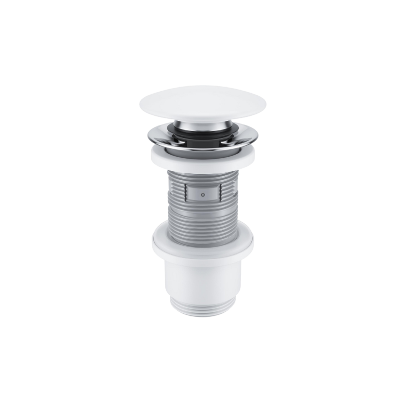 Korek klik-klak umywalkowo-bidetowy, śnieżnobiały ceramiczny