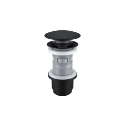 Korek klik-klak umywalkowo-bidetowy, ceramiczny czarny mat