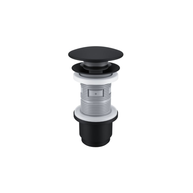 Korek klik-klak umywalkowo-bidetowy, ceramiczny czarny mat