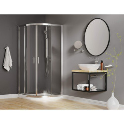 Elegancka Konsola Wisząca do Łazienki 60x50 cm - Matowa Stal Nierdzewna Nero