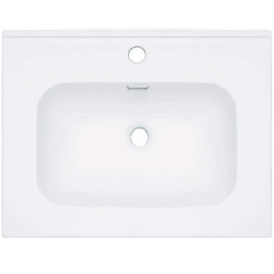 Elegancka umywalka ceramiczna 60cm - biała, meblowa, z otworem na baterię, gwarancja 10 lat