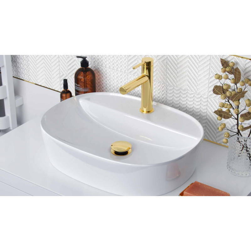 Korek klik-klak umywalkowo-bidetowy, złoty połysk