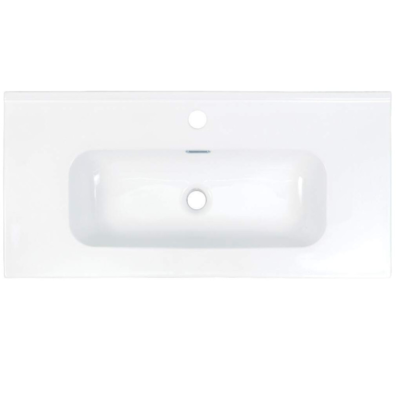 Elegancka umywalka meblowa 80 cm, biała ceramika, otwór na baterię, 10 lat gwarancji