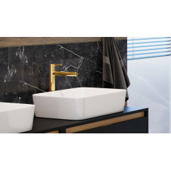 Excellent PI bateria umywalkowa stojąca wysoka  złoty połysk