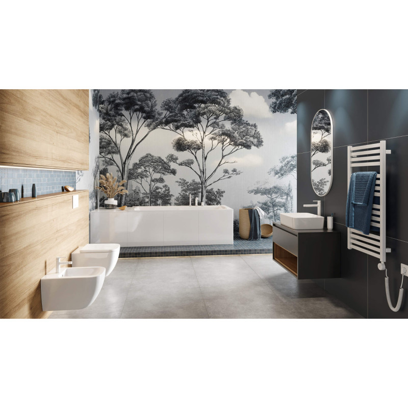 PI bateria umywalkowa podtynkowa komplet, biały mat