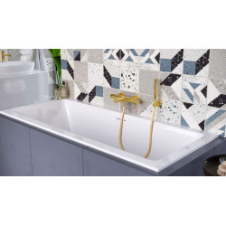 PI bateria wannowo-prysznicowa, złoty połysk