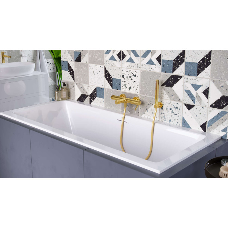 PI bateria wannowo-prysznicowa, złoty połysk