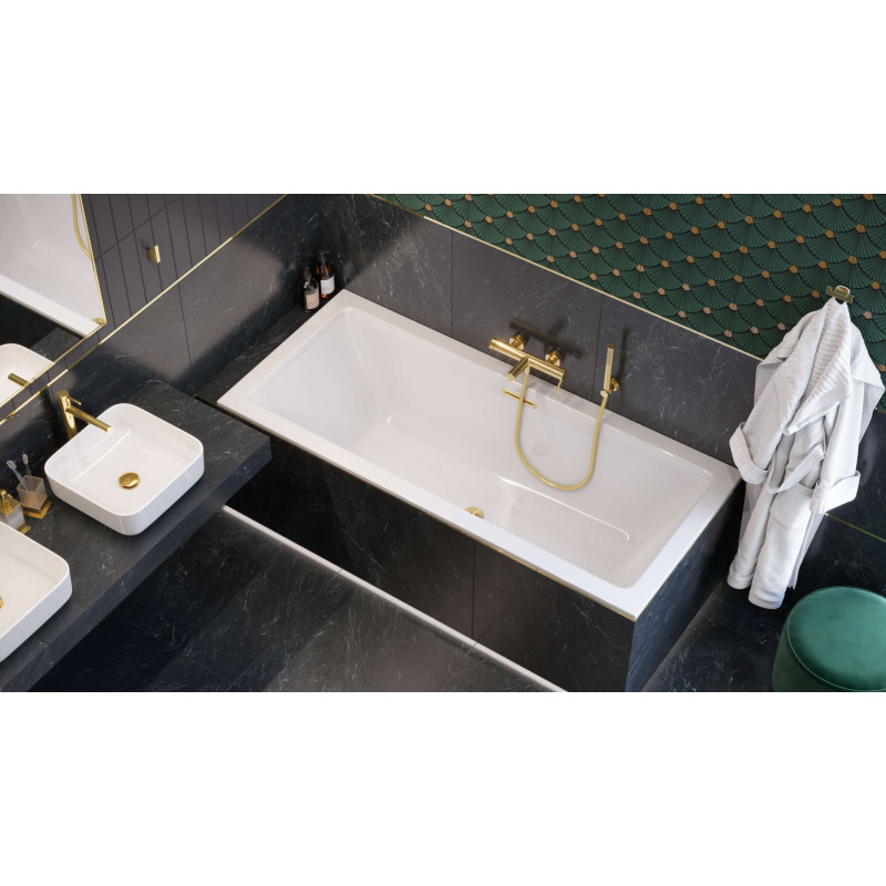 PI bateria wannowo-prysznicowa, złoty połysk