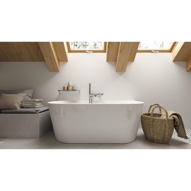 Luksusowa Wanna Akrylowa 150 cm - Przestronny Komfort przy Ścianie lub Wolnostojąca