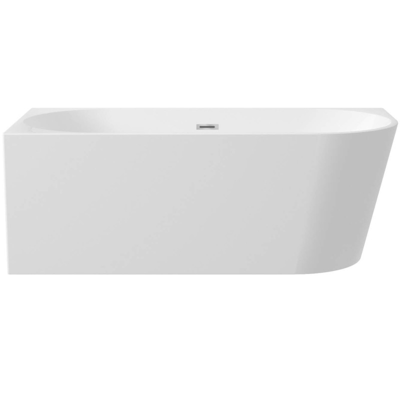 Luksusowa wanna akrylowa lewa 170 cm - stylowa wolnostojąca przyścienna biel
