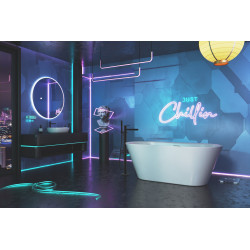 PI bateria wannowa wolnostojąca, czarny mat