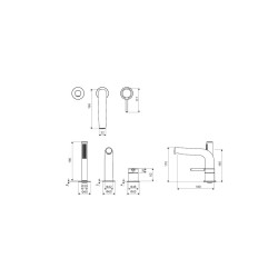 Excellent PI bateria wannowa 3 otworowa  chrom