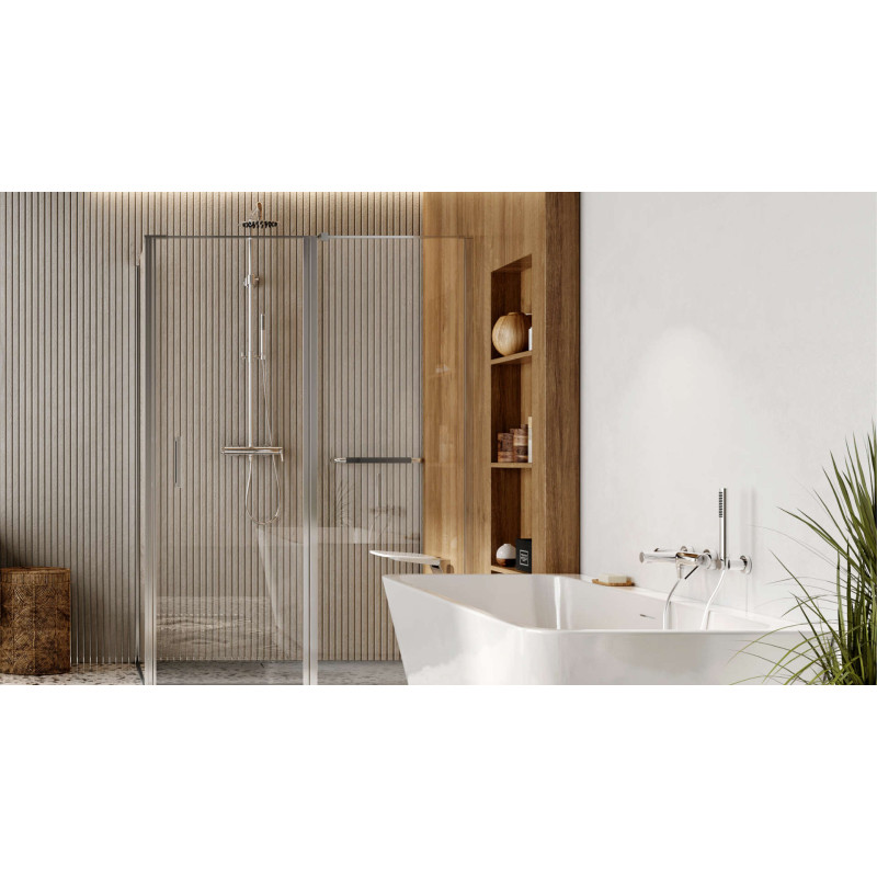 PI zestaw prysznicowy ścienny z deszczownicą 25 cm, chrom