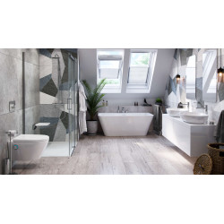 PI zestaw prysznicowy ścienny z deszczownicą 25 cm, chrom