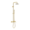 PI zestaw prysznicowy ścienny z deszczownicą 20 cm, złoty połysk