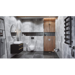 PI zestaw prysznicowo-wannowy podtynkowy 2 funkcyjny z deszczownicą 25 cm, chrom