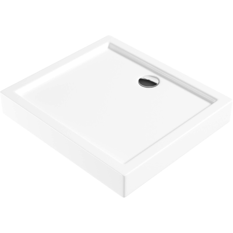 Elegancki brodzik akrylowy 80x90 cm z antybakteryjną powłoką – idealna funkcjonalność!