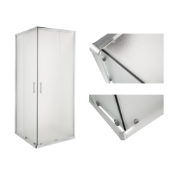 Ekskluzywna Kabina Nevada 90cm Mrożona + Odpływ Liniowy 80cm - Komfort i Styl w Łazience