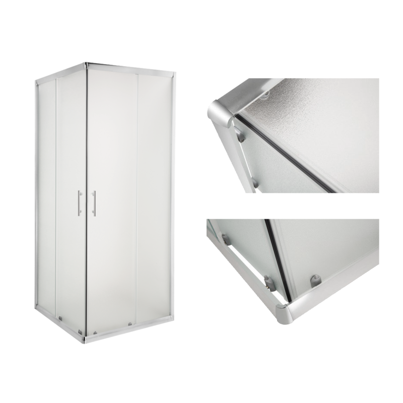 Ekskluzywna Kabina Nevada 90cm Mrożona + Odpływ Liniowy 80cm - Komfort i Styl w Łazience