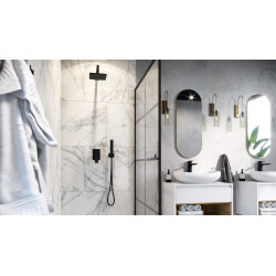 Keria bateria umywalkowa stojąca wysoka, czarny mat