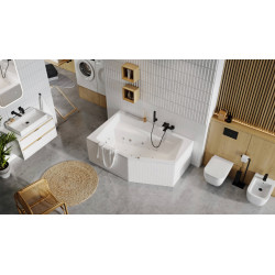 Keria bateria umywalkowa podtynkowa  komplet, czarny mat