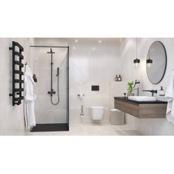 Keria bateria umywalkowa podtynkowa  komplet, czarny mat