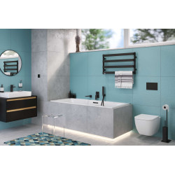 Meteor grzejnik łazienkowy wannowy 46x80 cm, czarny soft