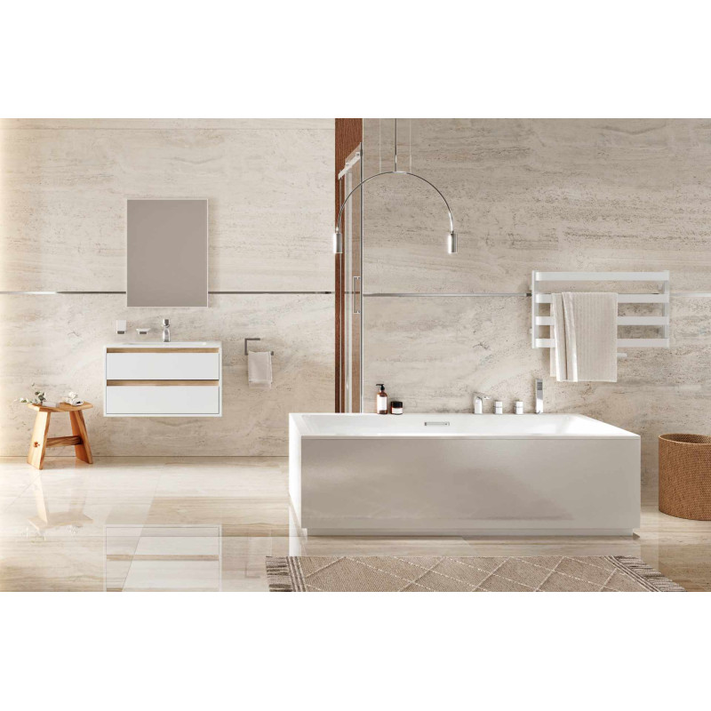 Meteor grzejnik łazienkowy wannowy 46x80 cm, biały soft