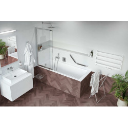 Meteor grzejnik łazienkowy wannowy 46x80 cm, biały soft