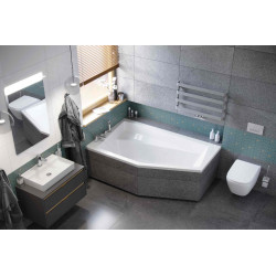 Meteor grzejnik łazienkowy wannowy 46x80 cm, szary metalik