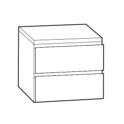 Wisząca szafka COMO B60 - Nowoczesny design, kompaktowe wymiary 59x51x45 cm