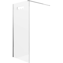 Elegancka Kabina Prysznicowa Walk-In 90 cm Chrom Active Cover 8 mm