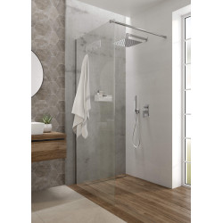 Elegancka Kabina Prysznicowa Walk-In 90 cm Chrom Active Cover 8 mm