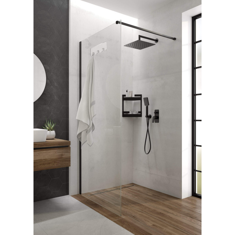 Elegancka Kabina Prysznicowa Walk-In 90cm Nero - Nowoczesność i Styl w Twojej Łazience