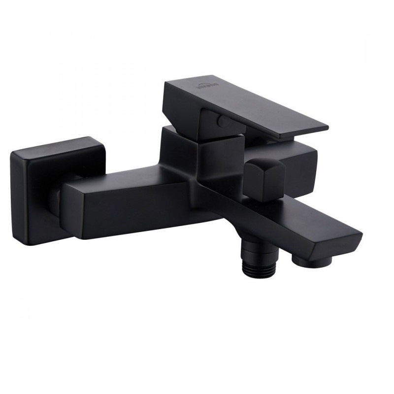 Elegancki Zestaw Łazienkowy Paros: Czarna Bateria Wannowa i Umywalkowa + Zestaw Prysznicowy