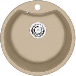 Stylowy Zlewozmywak Granitowy 48x48 z Nowoczesną Baterią Piaskowy ZRSB7803