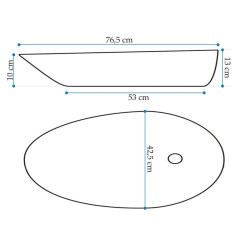 Wysokiej jakości umywalka Greta 75 cm - Nowoczesny design, Nablatowa