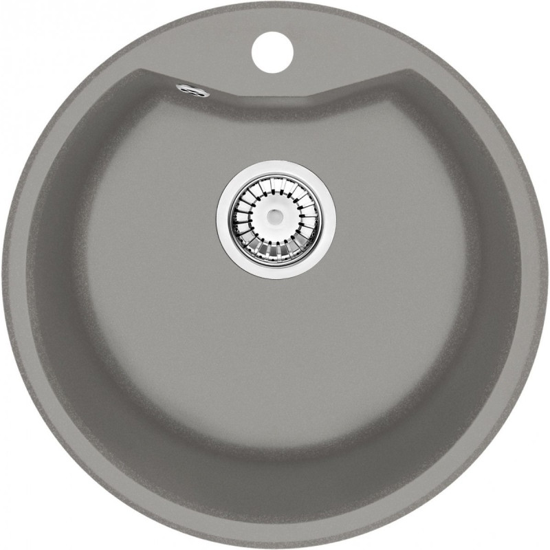 Stylowy Zlewozmywak Granitowy 1-komorowy + Nowoczesna Bateria Metalik ZRSBS803