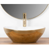 Elegancka Umywalka Sofia Gold/White - Luksusowa Nablatowa!
