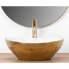 Elegancka Umywalka Sofia Gold/White - Luksusowa Nablatowa!