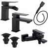 Zestaw Armatury Paros Czarny - Styl i Funkcjonalność w Jednym!