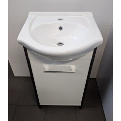 Elegancki Zestaw Łazienkowy ASTOR IGA WENGE 45cm - Szafka z Umywalką