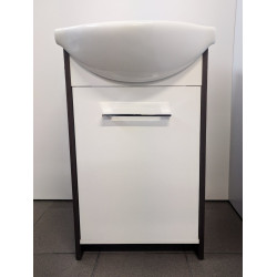 Elegancki Zestaw Łazienkowy ASTOR IGA WENGE 45cm - Szafka z Umywalką