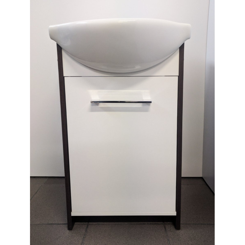 Elegancki Zestaw Łazienkowy ASTOR IGA WENGE 45cm - Szafka z Umywalką