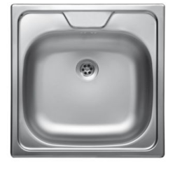 Kuchinox Standard zlewozmywak stalowy wpuszczany gładki 475x475 1-komorowy
